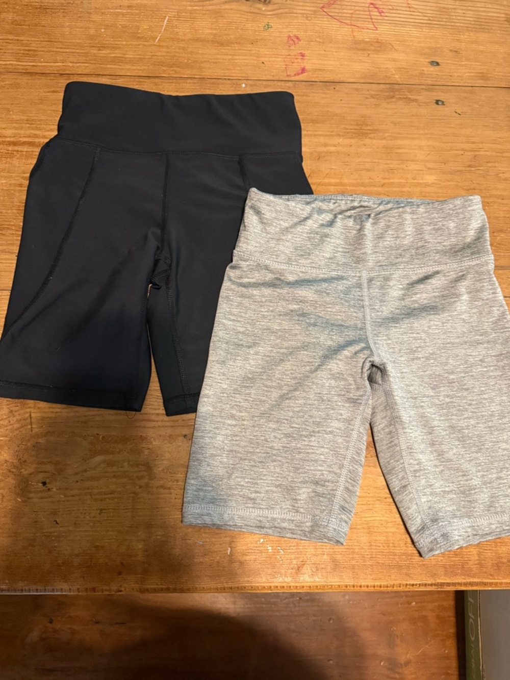 Old Navy Girls' Active Bike Shorts - Black & Light Gray